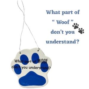 Dog Paw Print Decor Hanging Ornament Wall Hanger